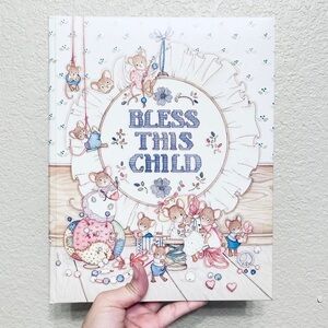 1990 Bless This Child Keepsake Baby Memory Book Album Illustrated By Cara Marks